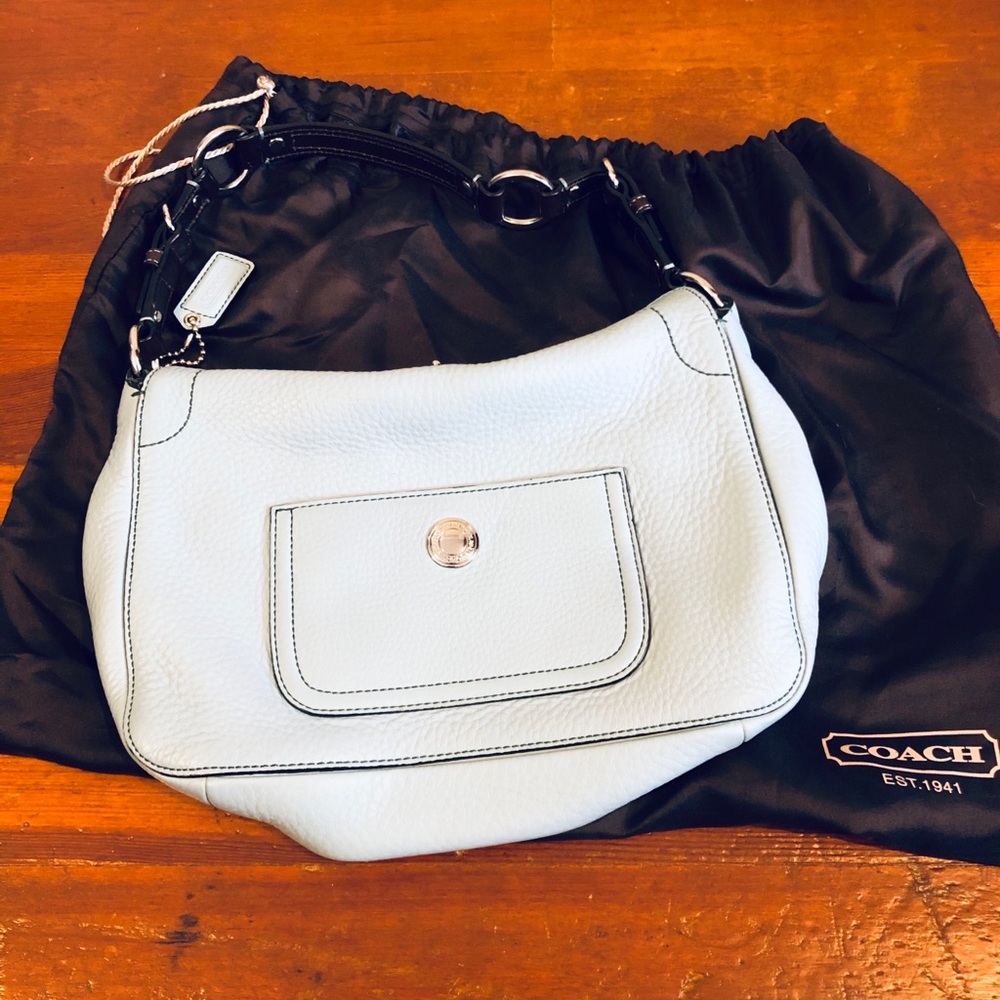 Baby blue Coach shoulder bag